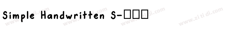 Simple Handwritten S字体转换